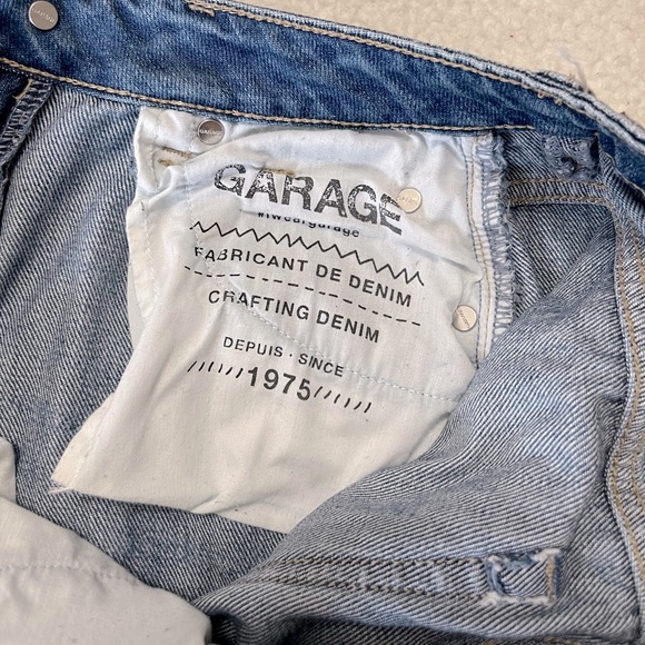 garage denim floral embroidered distressed mom jeans - Picture 9 of 11